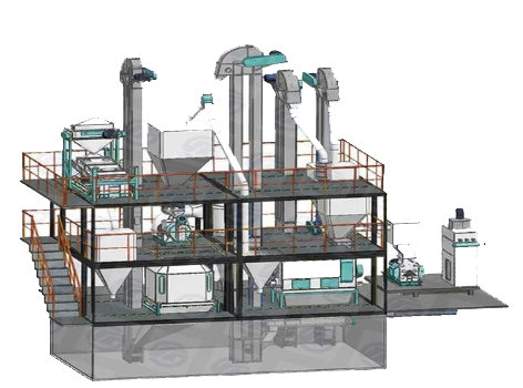 AOISUN  5tph Poultry Feed Production Line Chicken Duck Cattle Sheep Feed Production